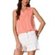 thumbnail image 1 of Camiseta sin mangas INSPIRE CHIC para mujeres, blusa suelta de cuello en V, camisetas polo sólidas, top casual L rosa, 1 of 6