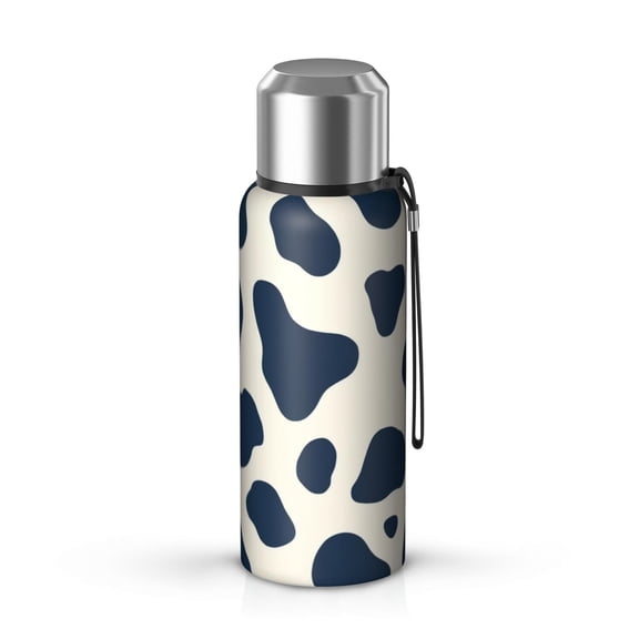 20 Oz Cow Pattern Coffee Tumbler Double Wall Insulated Stainless Steel Water Bottle | Metal Reusable Thermoses Flask with Cup Cap | Leak & Sweat Proof with Anti-Dust Lid