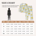 thumbnail image 4 of Pajama Sets for Women 2 Pcs, cute Light Bulb Pattern Button Down Long Sleeve Sleepwear Lounge PJ Sets, 4 of 6