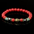thumbnail image 3 of RSAMD 8MM Natural Obsidian Eyes Beads Tiger Eye Agate Buddha Head Fashion Bracelets-Red Turquoise, 3 of 6