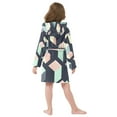 thumbnail image 7 of FORMRS Niños Bathrobe Unisex Hooded Robe Soft Plush Pajamas Sleepwear, Size 7-9T, Black Cubes, 7 of 7