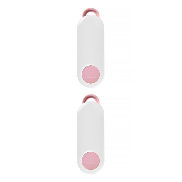 Toystoory Organizador de perchas para ropa, estante de almacenamiento de secado plegable, gancho para ropa extraíble anticaída para el hogar, Rosado 2Conjunto