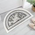 thumbnail image 3 of facefd Floor Rug Soft Indoor Decor Wide Applications for Kitchen Doorway Bedroom Flower Semi-circle, 3 of 9