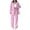 Pink, variant on BangWanChi Two Piece Sets for Women Business Women's Coat Color Fashion Temperament Long Sleeve Belt Suit Casual Two Piece Set