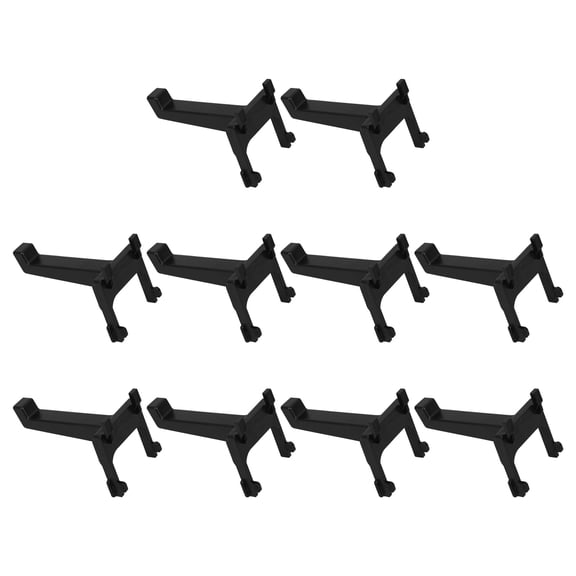 Luxshiny 10Pcs Plastic Pegboard Hooks Black Perfect for Peg Rack Storage and Retail Display Hanging