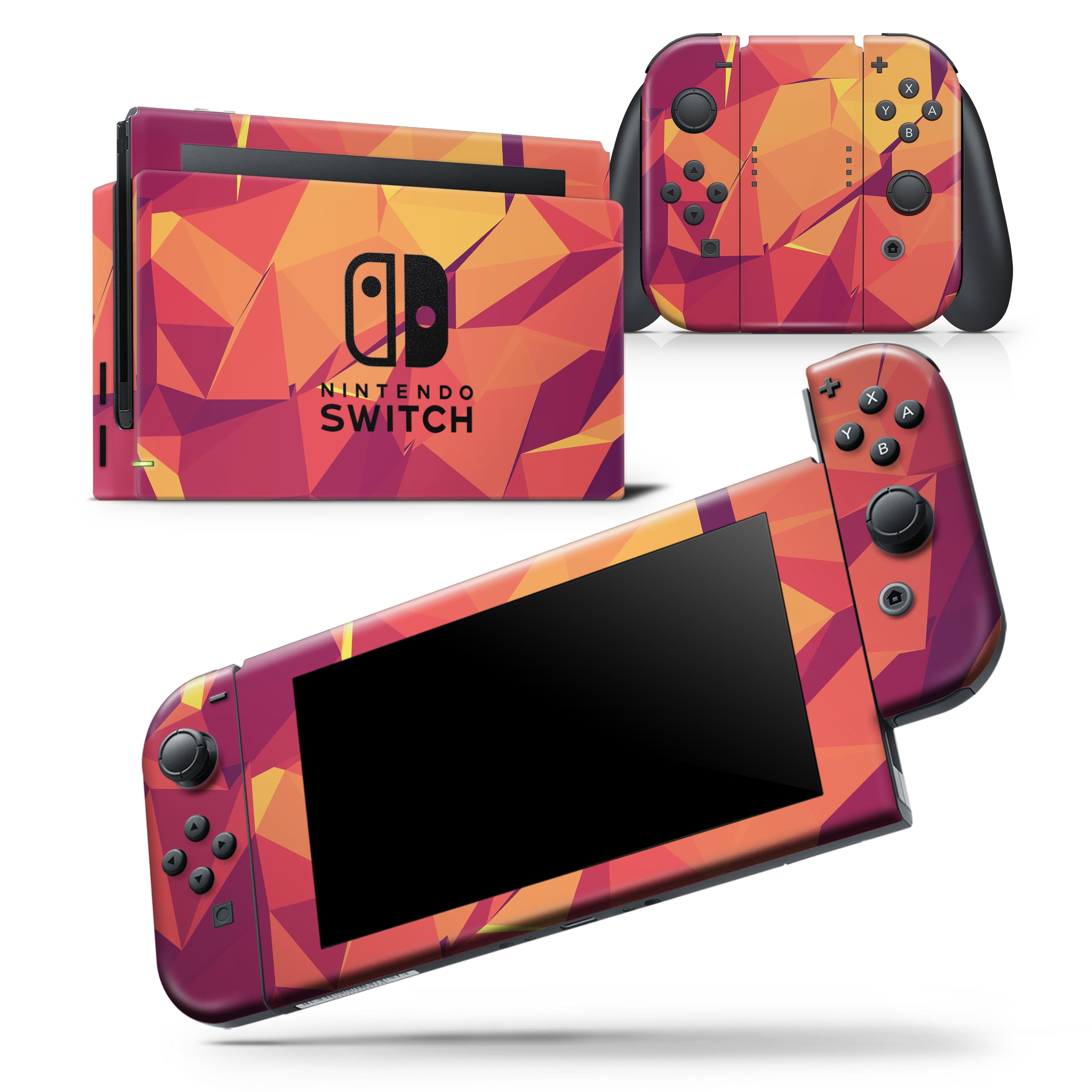 Neon Pink And Orange Geometric Shapes Skin Wrap Decal Compatible With The Nintendo Switch Lite Walmart Com Walmart Com - neon pink music speaker audio roblox