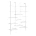 thumbnail image 4 of ToppiJoy Clear Acrylic Bookshelf Wall Mounted, Ladder Bookshelf with Open Shelves, Multipurpose Bookcase for Living Room, Bathroom, Office (5-Tier, 14 Shelves), 4 of 10