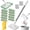 With 10 Reusable Cloths, variant on Snap Grip Minimop, No Wash Mop with Zero Touch Clip, Retractable Mini Mop for Gaps and Corners, Wet Dry Flat Mops with Locking Head for Home Multi Surface Cleaning