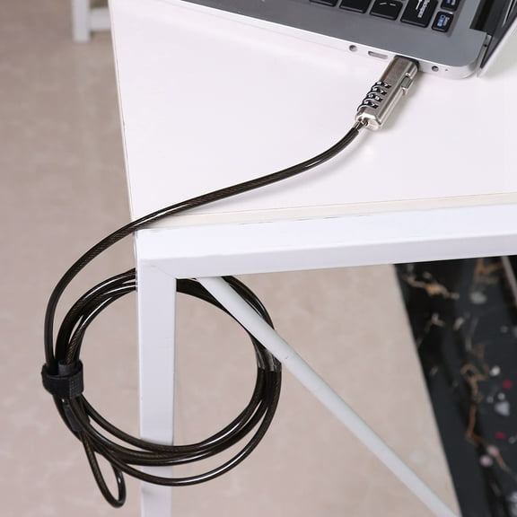 Anti-Theft Computer Lock, Lock Password Unlock 4 Digital Security Cable men office for Desktop