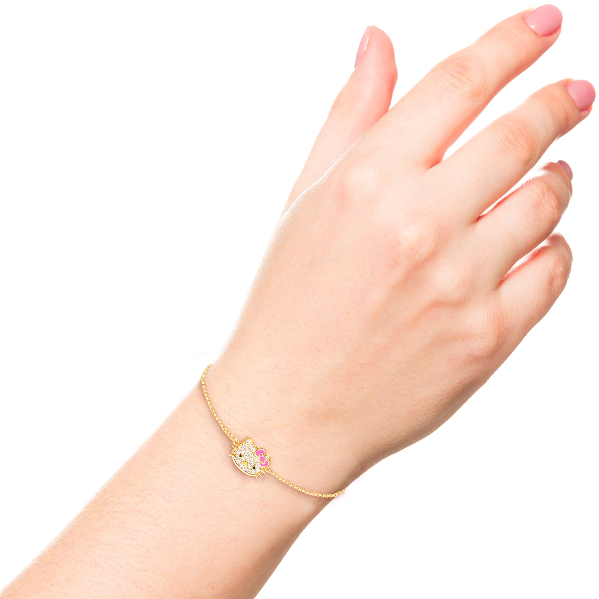 Hello Kitty 18 Karat Gold Bracelet With Five Charms Momoberry Sanrio 