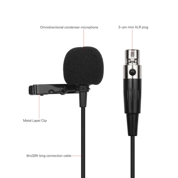 1 Pc téléphone micro portable revers métal clip-on microphone pour