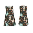 thumbnail image 7 of Yiaed Rabbit Is Eating Carrots Print Women's Sleeveless Dress, Loose Fit Summer Dress, Casual Sleeveless Dress for Women, 7 of 7