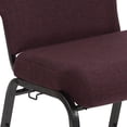 thumbnail image 5 of Flash Furniture Advantage 20.5" Fabric Church Chair in Grape with Book Rack, 5 of 6