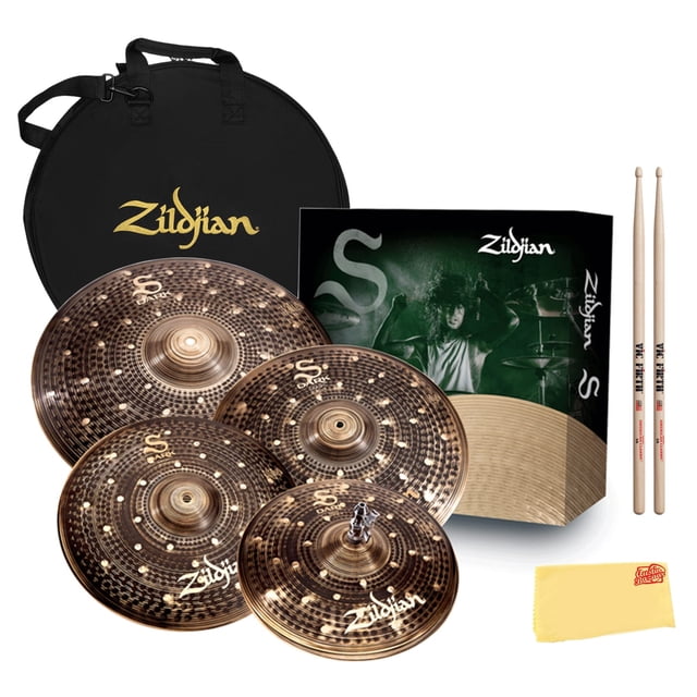 Paquete de platillos Avedis Zildjian SD4680 S Family Dark con accesorios