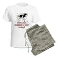 thumbnail image 5 of CafePress - Have You Hugged Your Cow To Women's Light Pajamas - Women's Short Sleeve Print T-Shirt and Pants Light Cotton Pajama Set, 5 of 7