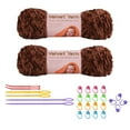 thumbnail image 2 of VQPeo Soft Hand-Woven Crochet Yarn Set – Velvet-Like Yarn for Knitting & Crocheting – 2 Balls + Accessories, 2 of 5