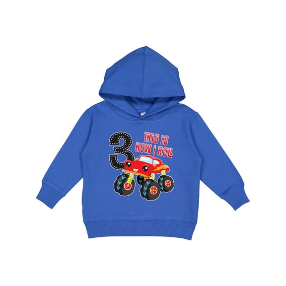 Inktastic Monster Truck How I Roll 3rd Birthday Toddler Hoodie