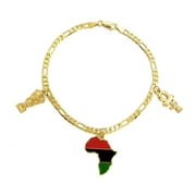 UNIQUE FASHION 21 Egypt Ankh, Eye of Heru, Nefertiti Charms 3.5mm 10",11",12" Figaro Chain Anklet