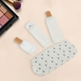 thumbnail image 4 of Unique Bargains 1 Pc Floral Print Style Drawstring Makeup Bag for Vacation Black Canvas, 4 of 6