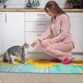 thumbnail image 4 of 2 Piece Gray Wood Sunflower Flowers Rug Kitchen Rug Set, Decor Kitchen Rugs, Absorbent Non-Slip Washable Floor Mats, Home Indoor Runner Rugs 17"x47"+17"x30", 4 of 7