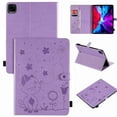 thumbnail image 2 of Dteck Case for iPad Pro 11" 2020 & 2018 with Pencil Holder PU Leather Embossed Pattern Premium Flip Folio Smart Stand Magnetic Cover [Auto Sleep/Wake Feature][Card Holder/Pocket], Purple, 2 of 5