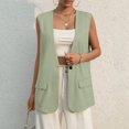 thumbnail image 7 of Women's Summer Sleeveless Suit Vest, Work And Casual Style, V-Neck Single Button Solid Color Fabric With Soft Comfortable And Breathable, 7 of 7