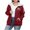 Red fleece lined hoodie, variant on CFLVAEK Yes I'm Still Cold Hoodie Jackets for Women Winter Warm Sherpa Fleece Lined Hoodies with Pockets Plus Size Zip Up Long Sleeve Hooded Sweatshirts Black XXXL