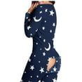 thumbnail image 2 of DYMADE Women Plus Size Printed Button Flip Romper Pajamas, 2 of 3