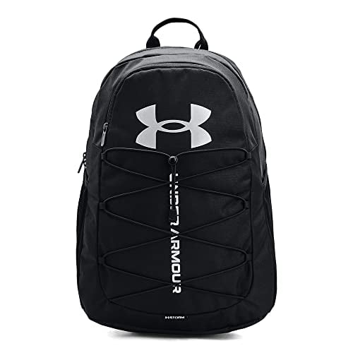 Mochila deportiva Under Armour Adult Hustle, negra (001)/plateada, talla única