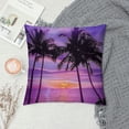 thumbnail image 2 of Qinduosi Pillow Cover Inch Palm Tree Landscape Linen Cushion Cover for Home Sofa Chair Decor Farmhouse Pillow Case, 2 of 5