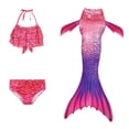 thumbnail image 4 of Ensemble de Maillots de Bain 3 Pcs Queue de Poisson Maillot de Bain Filles Mignon Bikini pour Adolescente, 4 of 4