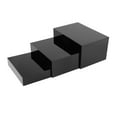 thumbnail image 1 of Tnarru 3 Pieces Buffet Risers Jewelry Display Risers Decoration Display Stand Shelf for Catering Display Retail Collectibles Jewelry Black, 1 of 8