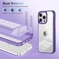 thumbnail image 6 of for iPhone 11 Pro Max Crystal Clear Case [Anti-Yellowing] Anti-Scratch Transparent Hard Back and Flexible Edge [Military Grade Drop Protection] Shockproof Phone Cover for iPhone 11 Pro Max, Darkpurple, 6 of 8