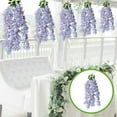 thumbnail image 3 of Hiroekza Lilac Artificial Hanging Flowers Garland Vines Faux Hanging Flowers 80cm Plastic Fake Flower Wedding Home Office Arch Decoration Purple, 3 of 6