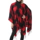 thumbnail image 4 of Poncho tipo capa abierto con frente cálido para mujer, chales con bloques de color, cárdigan de invierno, ponchos estampados para mujer, 4 of 6