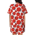 thumbnail image 3 of Naloa Hand Drawn Tomatoes Women's Short-Sleeved Pajama Set, Loungewear, Summer pajamas, Breathable Cozy - 3X-Large, 3 of 9