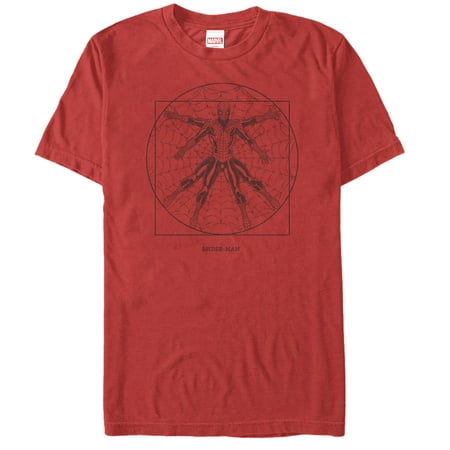 Men's Marvel Spider-Man Double Art Graphic Tee Red Small