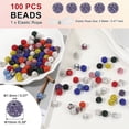 thumbnail image 2 of Uxcell Rhinestone Beads for Jewelry Making, Sparkle Crystal Clay Beads Purple, 2 of 7