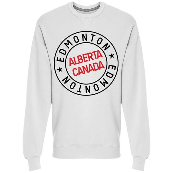 Edmonton Stamp, Alberta Canada Sweatshirt Men -Image by Shutterstock, Male XX-Large