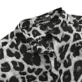 thumbnail image 5 of Celmia Women Short Sleeve Leopard Print Button Jumpsuit Rompers, 5 of 9