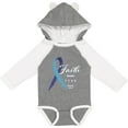 thumbnail image 3 of Inktastic Faith over Fear Hydrocephalus Awareness with Blue Ribbon Boys or Girls Long Sleeve Baby Bodysuit, 3 of 5
