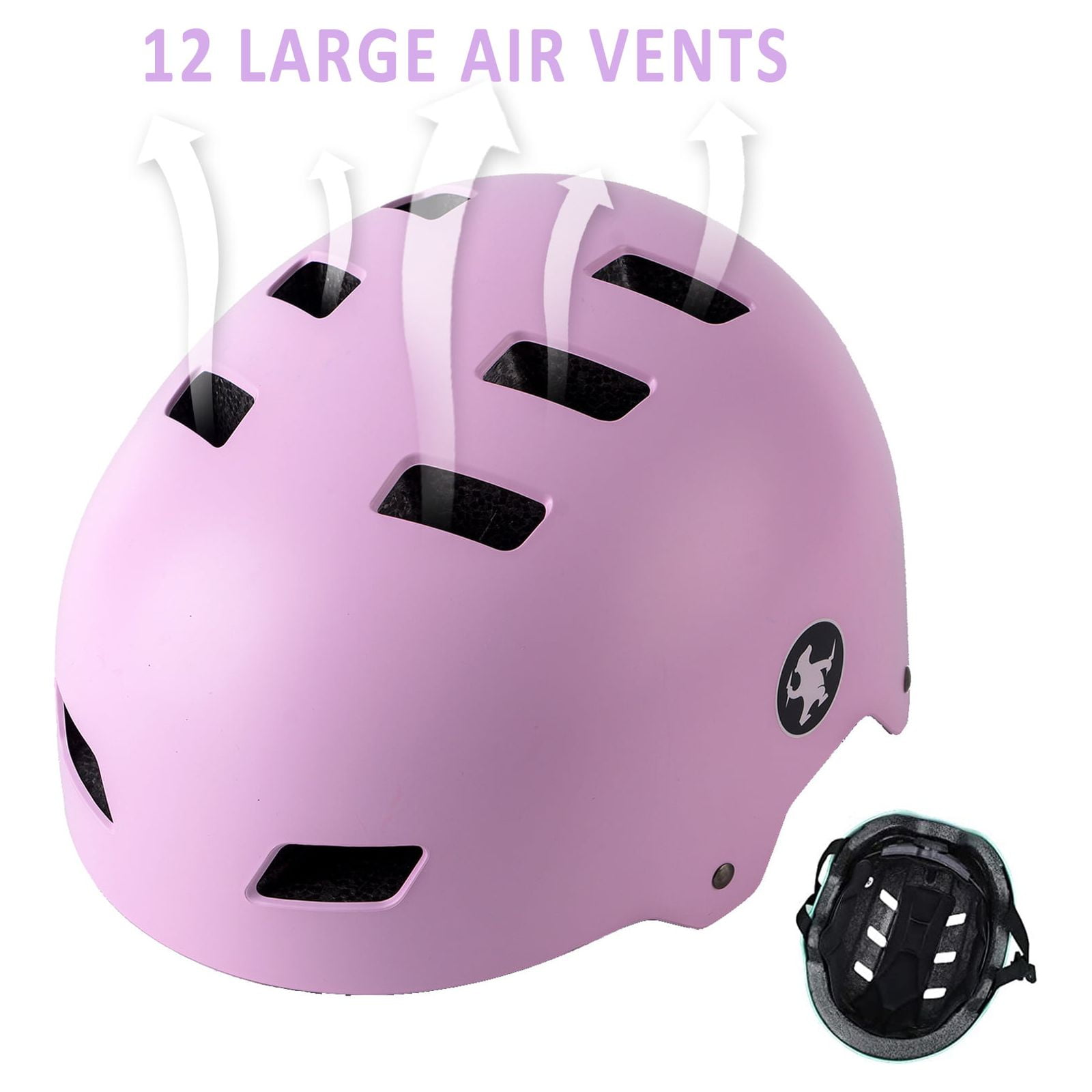 Rongbenyuan Kids Bike Helmet Toddler with Carry Bag, Multi-Sport for Scooter Skating Rollerblading,Pink (48-52cm)