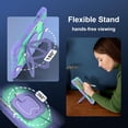 thumbnail image 5 of ELEHOLD Heavy Duty Case for Samsung Galaxy Tab S10FE/S9FE/S9, 11/10.9 inch 3-Layer Rugged 360 Rotating Kickstand Handle Grip Detachable Shoulder Strap Kids Friendly Shockproof Case, Purple+Mint, 5 of 9