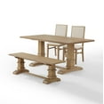 thumbnail image 6 of Crosley Furniture Joanna 4-Piece Modern Wood Dining Set in Rustic Brown/Cream, 6 of 15