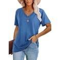 thumbnail image 1 of Remera Lunivop para Mujer con Cuello en V y Manga Corta de Verano, 1 of 3