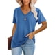 thumbnail image 1 of Camiseta para Mujer Lunivop Casual de Manga Corta y Cuello en V, 1 of 3