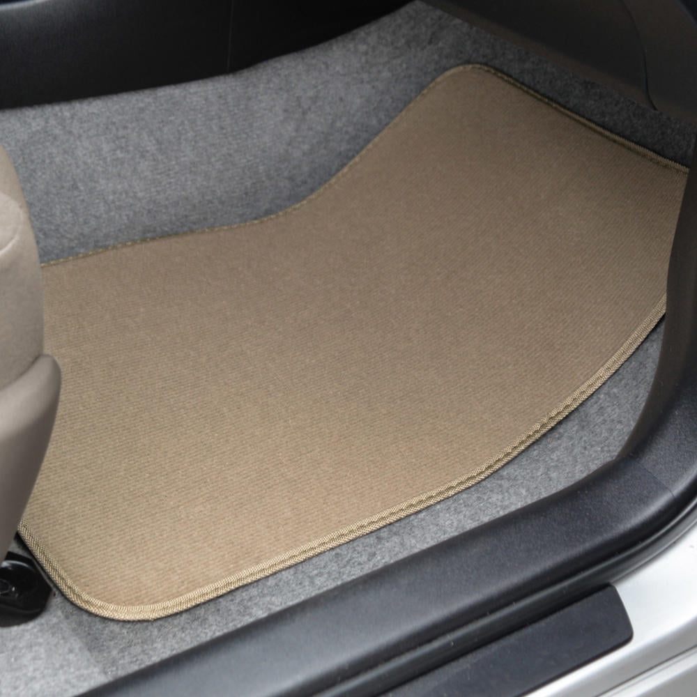 BDK Classic Carpet Floor Mats for Car & Auto - Universal Fit -Front & Rear with Heelpad (Medium Beige) (MT-100-CPTSERIES)