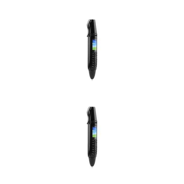 Matsuzay Mini teléfono móvil Dispositivo inteligente Suministros digitales Pantalla pequeña Tamaño compacto Cámara dual Marcador Negro 2piezas