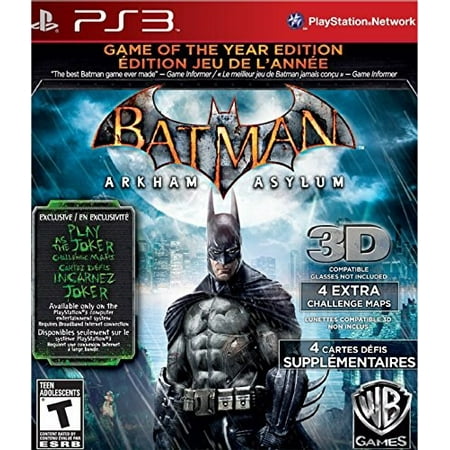 Batman Arkham Asylum Game Of The Year Edition Playstation 3 Walmart Com Walmart Com - dc collectibles batman arkham city series 3 batman roblox