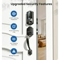 thumbnail image 5 of Veise Fingerprint Smart Locks for Front Door with Handle Set, App Control, Keyless Entry Keypad Deadbolt, Digital Electronic Touchscreen, Easy Install, Auto Lock, Matte Black, 5 of 8